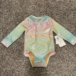 NWT old navy sparkly mermaid swimsuit 6-12m